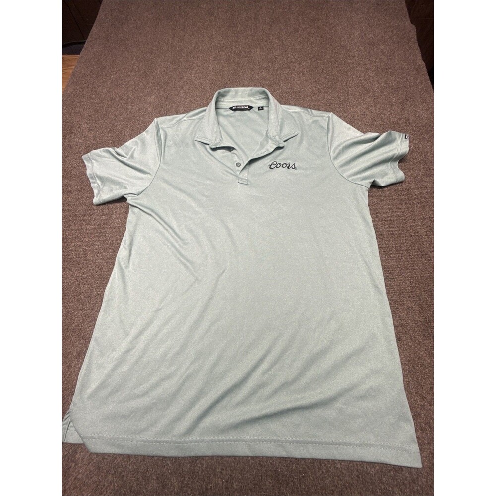 TravisMathew Coors Beer Golf Polo Shirt Men’s XL Sage Green Travis Mathew